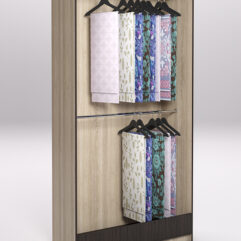 Стеллаж из ДСП для одежды,тканей и штор №3Б-1200, Дуб Сонома и Дуб Венге