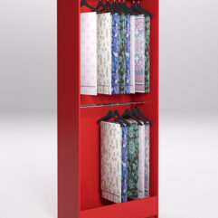 Стеллаж из ДСП для одежды,тканей и штор №3Б-900, Красный