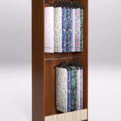 Стеллаж из ДСП для одежды,тканей и штор №3Б-900, Орех и Дуб Сонома