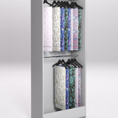 Стеллаж из ДСП для одежды,тканей и штор №3Б-900, Серый