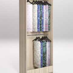 Стеллаж из ДСП для одежды,тканей и штор №3Б-900, Дуб Сонома