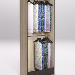 Стеллаж из ДСП для одежды,тканей и штор №3Б-900, Дуб Сонома и Дуб Венге