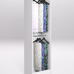 Стеллаж из ДСП для одежды,тканей и штор №3Б-600, Белый