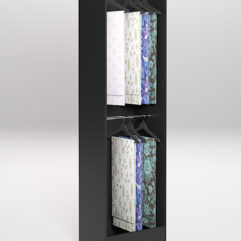 Стеллаж из ДСП для одежды,тканей и штор №3Б-600, Черный