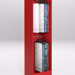 Стеллаж из ДСП для одежды,тканей и штор №3Б-600, Красный