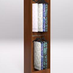 Стеллаж из ДСП для одежды,тканей и штор №3Б-600, Орех