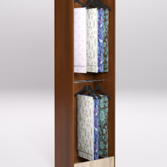 Стеллаж из ДСП для одежды,тканей и штор №3Б-600, Орех и Дуб Сонома