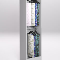 Стеллаж из ДСП для одежды,тканей и штор №3Б-600, Серый