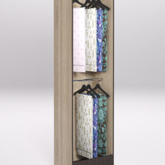 Стеллаж из ДСП для одежды,тканей и штор №3Б-600, Дуб Венге и Дуб Сонома