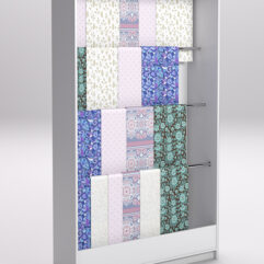 Стеллаж из ДСП для одежды,тканей и штор №2А-1200, Белый