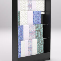 Стеллаж из ДСП для одежды,тканей и штор №2А-1200, Черный