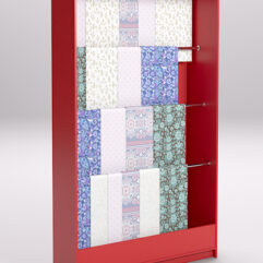 Стеллаж из ДСП для одежды,тканей и штор №2А-1200, Красный