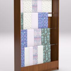 Стеллаж из ДСП для одежды,тканей и штор №2А-1200, Орех