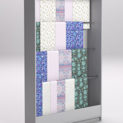 Стеллаж из ДСП для одежды,тканей и штор №2А-1200, Серый