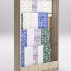 Стеллаж из ДСП для одежды,тканей и штор №2А-1200, Дуб Сонома