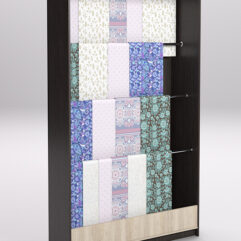 Стеллаж из ДСП для одежды,тканей и штор №2А-1200, Дуб Венге и Дуб Сонома