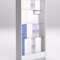 Стеллаж из ДСП для одежды,тканей и штор №2А-900, Белый