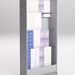 Стеллаж из ДСП для одежды,тканей и штор №2А-900, Серый