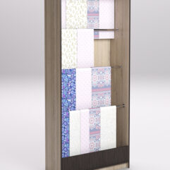 Стеллаж из ДСП для одежды,тканей и штор №2А-900, Дуб Сонома + Дуб Венге