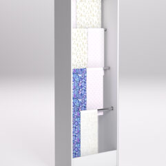 Стеллаж из ДСП для одежды,тканей и штор №2А-600, Белый