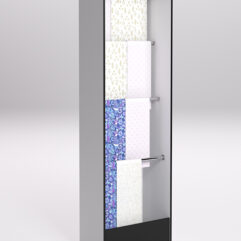 Стеллаж из ДСП для одежды,тканей и штор №2А-600, Черный с белым