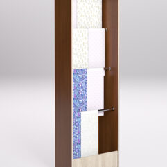 Стеллаж из ДСП для одежды,тканей и штор №2А-600, Орех и Дуб Сонома