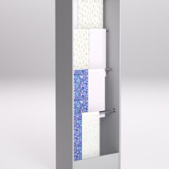 Стеллаж из ДСП для одежды,тканей и штор №2А-600, Серый