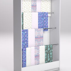 Стеллаж из ДСП для одежды,тканей и штор №2Б-1200, Белый