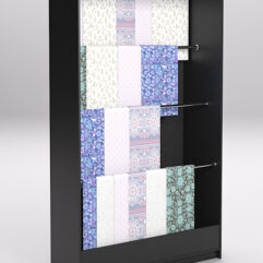 Стеллаж из ДСП для одежды,тканей и штор №2Б-1200, Черный