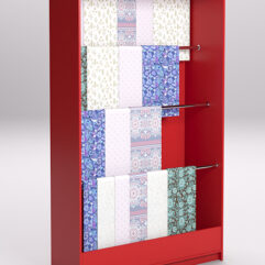 Стеллаж из ДСП для одежды,тканей и штор №2Б-1200, Красный