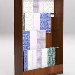 Стеллаж из ДСП для одежды,тканей и штор №2Б-1200, Орех