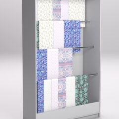 Стеллаж из ДСП для одежды,тканей и штор №2Б-1200, Серый