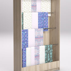 Стеллаж из ДСП для одежды,тканей и штор №2Б-1200, Дуб Сонома