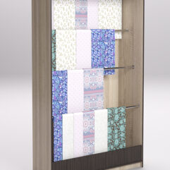 Стеллаж из ДСП для одежды,тканей и штор №2Б-1200, Дуб Сонома, кромка Дуб Венге