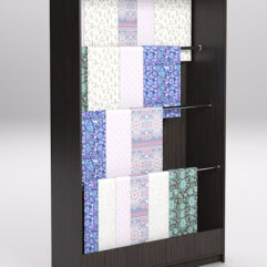 Стеллаж из ДСП для одежды,тканей и штор №2Б-1200, Дуб Венге