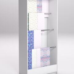 Стеллаж из ДСП для одежды,тканей и штор №2Б-900, Белый