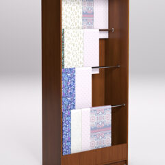 Стеллаж из ДСП для одежды,тканей и штор №2Б-900, Орех