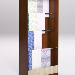 Стеллаж из ДСП для одежды,тканей и штор №2Б-900, Орех и Дуб Сонома