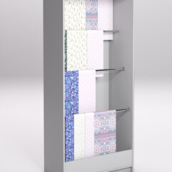 Стеллаж из ДСП для одежды,тканей и штор №2Б-900, Серый