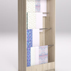 Стеллаж из ДСП для одежды,тканей и штор №2Б-900, Дуб Сонома