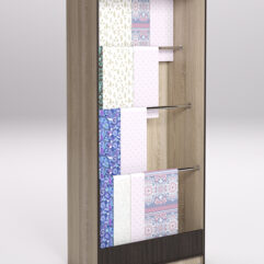 Стеллаж из ДСП для одежды,тканей и штор №2Б-900, Дуб Сонома, кромка Дуб Венге