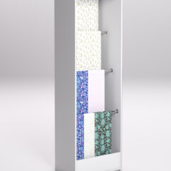 Стеллаж из ДСП для одежды,тканей и штор №2Б-600, Белый