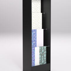 Стеллаж из ДСП для одежды,тканей и штор №2Б-600, Черный