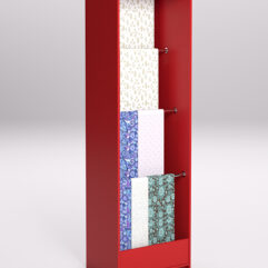 Стеллаж из ДСП для одежды,тканей и штор №2Б-600, Красный