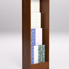 Стеллаж из ДСП для одежды,тканей и штор №2Б-600, Орех