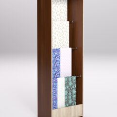 Стеллаж из ДСП для одежды,тканей и штор №2Б-600, Орех и Дуб Сонома