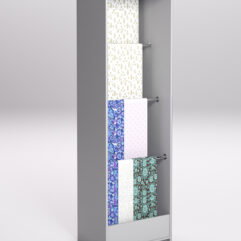 Стеллаж из ДСП для одежды,тканей и штор №2Б-600, Серый