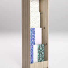 Стеллаж из ДСП для одежды,тканей и штор №2Б-600, Дуб Сонома