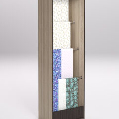 Стеллаж из ДСП для одежды,тканей и штор №2Б-600, Дуб Сонома и Дуб Венге