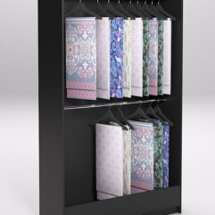 Стеллаж из ДСП для одежды,тканей и штор №4Б-1200, Черный